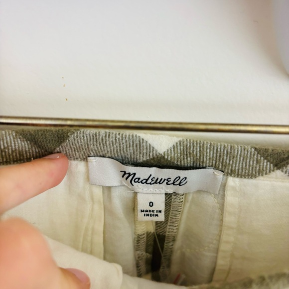 NWT Madewell Quilted Flannel Skirt in Gingham Check Size 0 Plaid Mini Skirt - Picture 12 of 14
